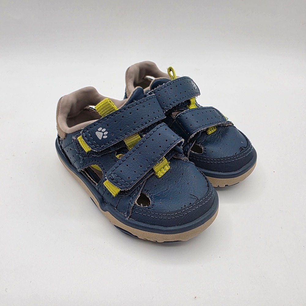 Hush Puppies Quin Paw Flex Navy Blue Fisherman Sandals Toddler Boy 4M HL261370